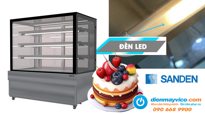 Hệ thống đèn Led Tủ bánh kem Sanden Intercool SKR-1203 1m2