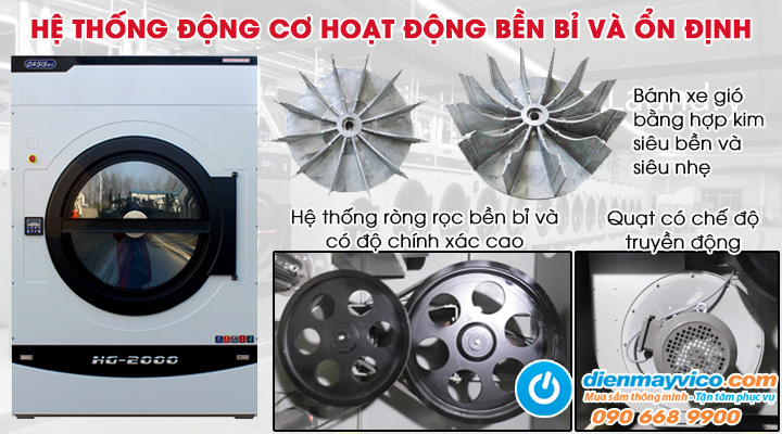 Mẫu máy sấy công nghiệp OASIS HG-2000ZQ 100kg