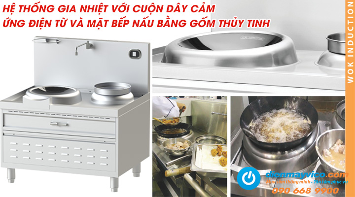 Bếp Á xào điện từ đơn 1 bầu nước Nayati NEWI 11-90 W1N1 có hệ thống gia nhiệt hiện đại mang đến hiệu quả sử dụng tối ưu