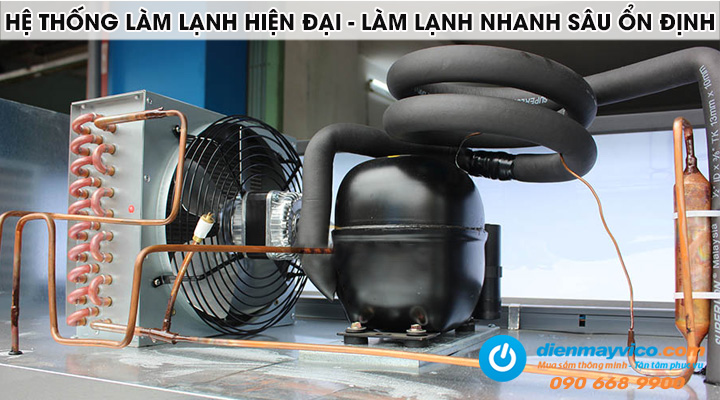 Tủ mát 2 cánh kính Berjaya 2D/DC-BBH-1 trang bị hệ thống làm lạnh hiện đại