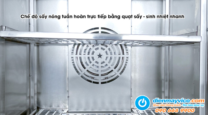 Hệ thống quạt của Tủ sấy chén bát inox 2 lớp quạt gió Viner V-TSB1C2LQG