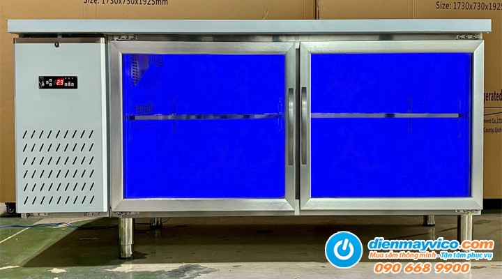Hình ảnh về Bàn cánh kính tùy chỉnh đông mát Lightcool 294L 1m5 Quạt lạnh