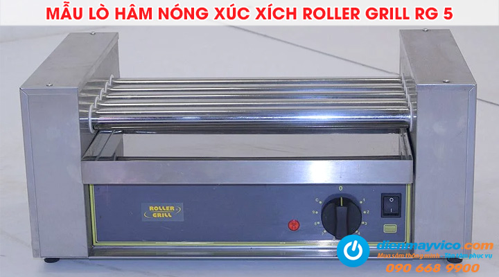 Mẫu lò hâm nóng xúc xích xoay Roller Grill RG 5