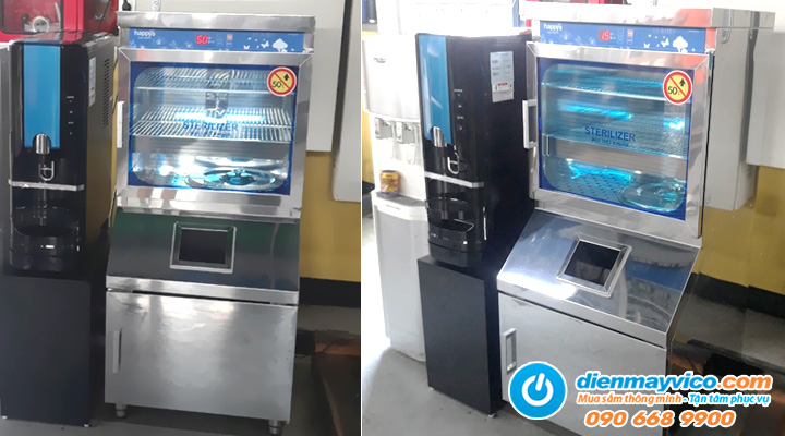 Hình ảnh thực tế Tủ sấy khử trùng ly chén đĩa có ngăn thu gom Happys HPS-101CB