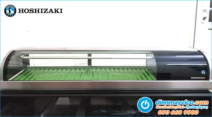 Hình ảnh thực tế Tủ mát trưng bày Sushi Hoshizaki viền bạc 2m1