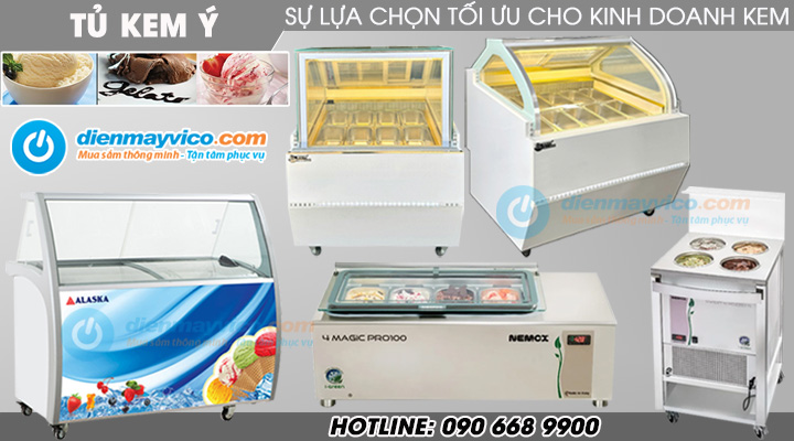 Tủ kem Ý - Sự lựa chọn tối ưu cho các mô hình kinh doanh món kem