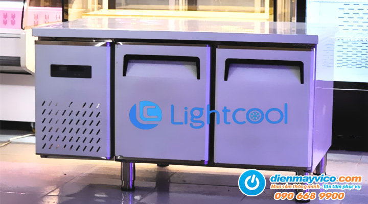 Hình thực tế Bàn inox tùy chỉnh đông mát Lightcool 216L 1m2