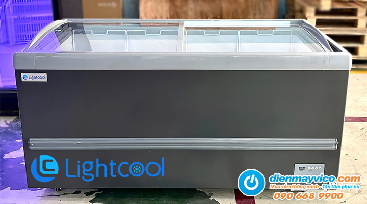 Hình thực tế Tủ đông kính lùa cong Lightcool SD-836 590L