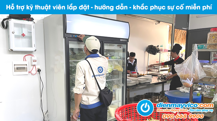 Hỗ trợ kỹ thuật bảo hành - khắc phục sự cố miễn phí khi thuê tủ đông cánh kính