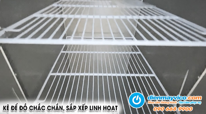 Kệ thực phẩm Tủ đông mát đứng 6 cánh inox TurboCool URCF 42S