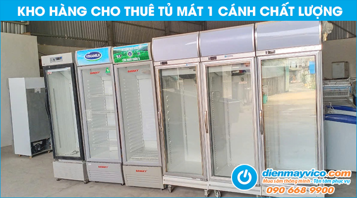 Kho hàng tủ mát 1 cánh kính cho thuê chất lượng