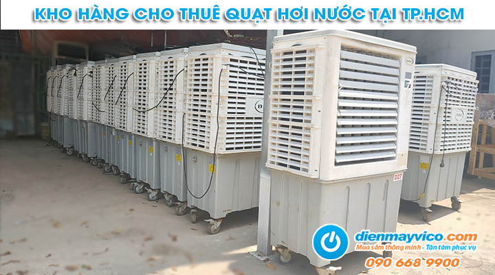 Kho hàng quạt hơi nước cho thuê 