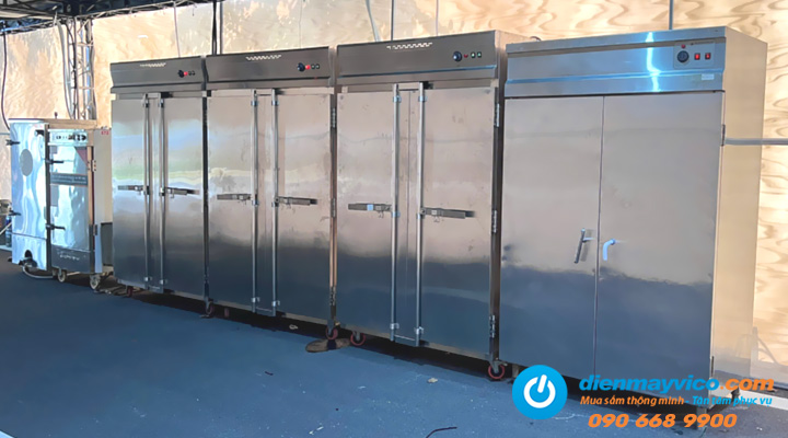 Kho hàng Thanh lý tủ giữ nóng thực phẩm inox công nghiệp 2 cánh