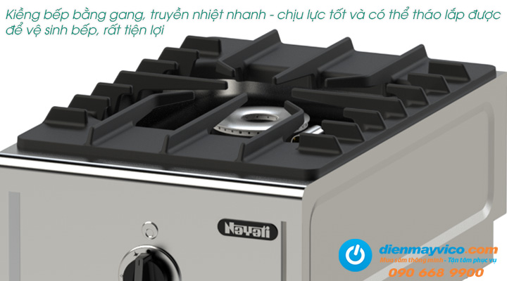 Kiềng bếp bằng gang chắc chẵn của bếp Âu 1 họng để bàn Nayati NGOB1 4-60 AM