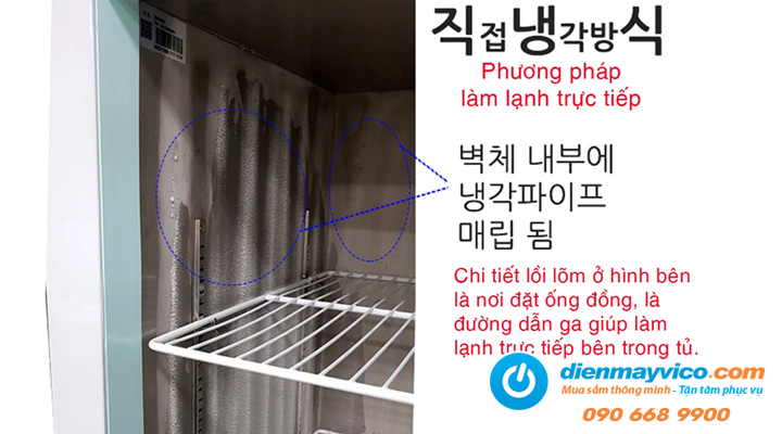 Công nghệ làm lạnh trực tiếp Tủ mát inox 2 cánh Kistem KIS-XD25R