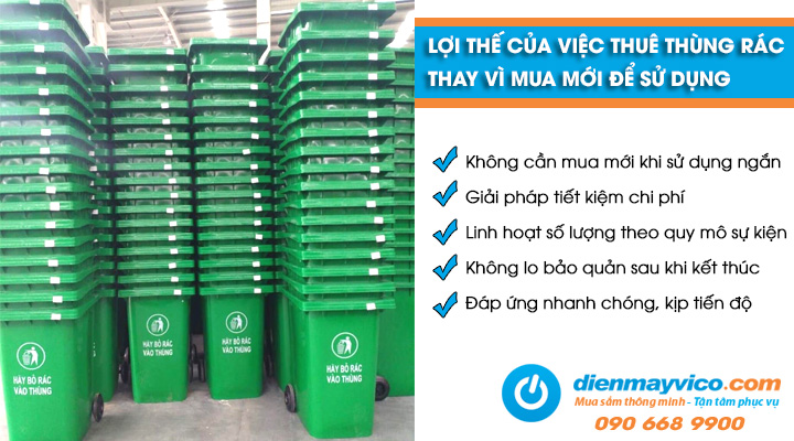 Lợi thế của việc thuê thùng rác 120L thay vì mua mới