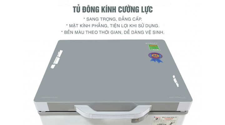 Mặt kính Tủ đông kính cường lực Sanaky VH-1599HYK 100 lít