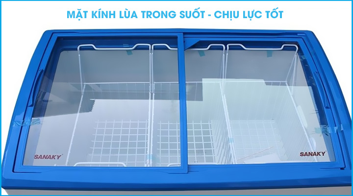 Mặt kính Tủ đông kính cong Sanaky VH-3899K