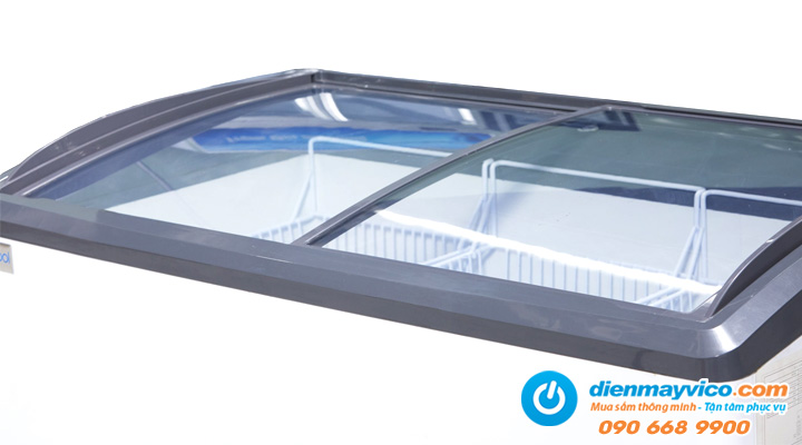 Mặt trên của Tủ đông kính lùa cong Lightcool SD-418Y 418L