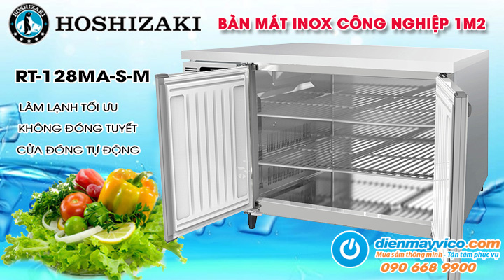 Mẫu bàn mát inox Hoshizaki RT-128MA-S-ML 1m2