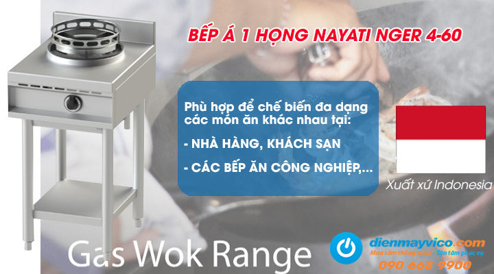 Mẫu bếp Á 1 họng Nayati NGER 4-60