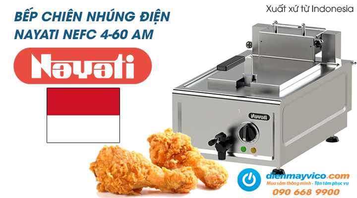 Mẫu bếp chiên nhúng đơn Nayati NEFC 4-60 AM 7L dùng điện