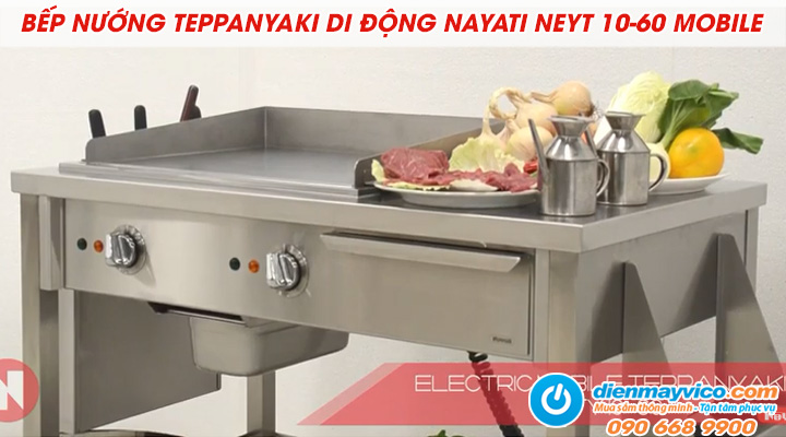 mẫu bếp nướng Teppanyaki di động Nayati NETY 10-60 Mobile dùng điện