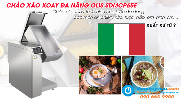 Mẫu chảo xào xoay đa năng Olis SDMCP65E