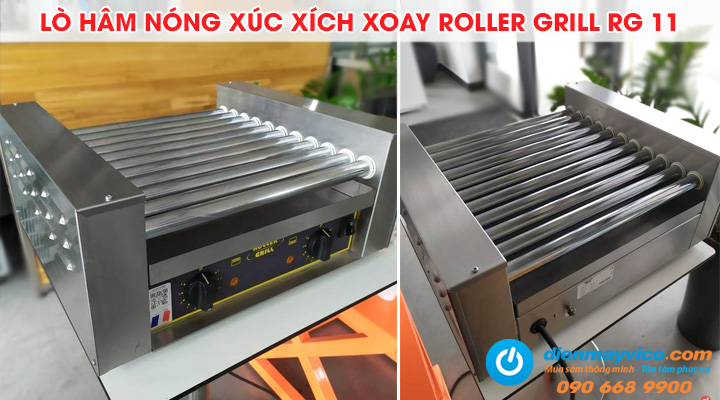 Mẫu lò hâm nóng xúc xích xoay Roller Grill RG 11