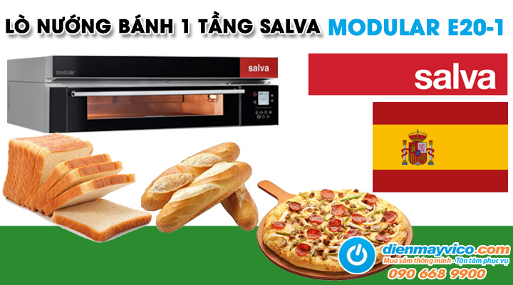 Mẫu lò nướng bánh 1 tầng Salva MODULAR E20-1