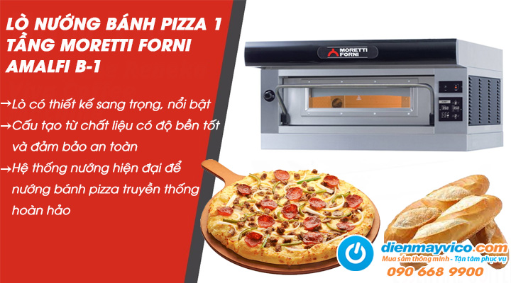 Mẫu lò nướng bánh pizza 1 tầng Moretti Forni AMALFI B-1