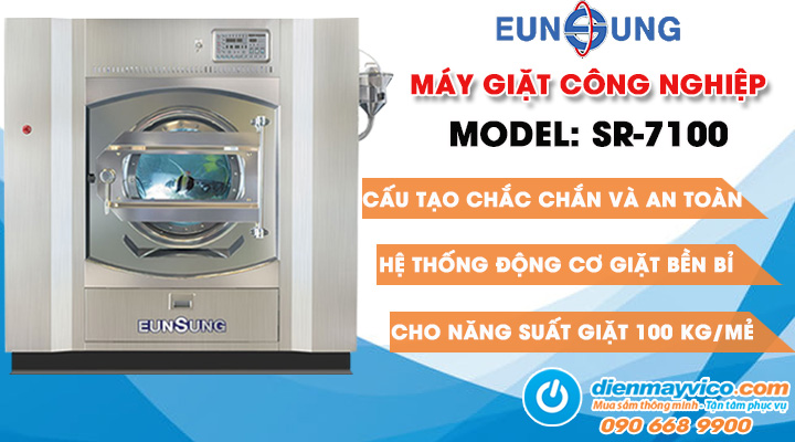 Mẫu máy giặt công nghiệp Eunsung SR-7100 100kg