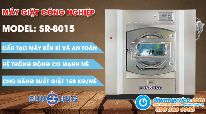 Mẫu máy giặt công nghiệp Eunsung SR-80150 150kg