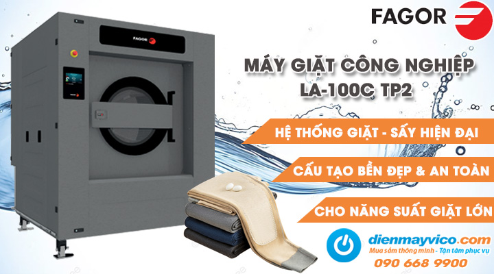 Mẫu máy giặt công nghiệp Fagor LA-100C TP2 95-105kg