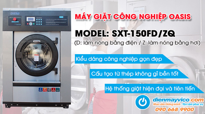 Mẫu máy giặt công nghiệp OASIS SXT-150FD/ZQ 15kg
