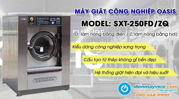 Mẫu máy giặt công nghiệp OASIS SXT-250FD/ZQ 25kg