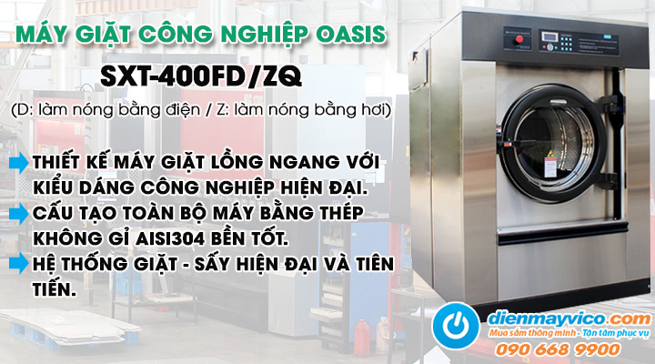 Mẫu máy giặt công nghiệp OASIS SXT-400FD/ZQ 40kg
