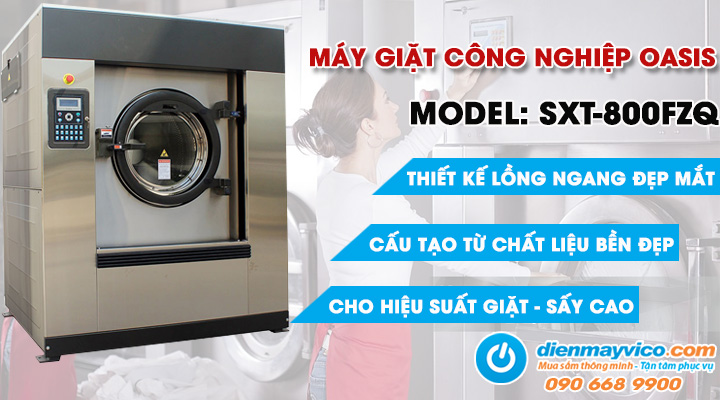 Mẫu máy giặt công nghiệp OASIS SXT-800FZQ 80kg