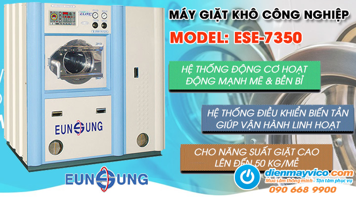 Mẫu máy giặt khô công nghiệp Eunsung ESE-7350 50kg