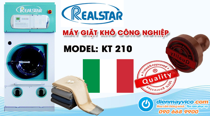 Mẫu máy giặt khô công nghiệp REALSTAR KT 210 10kg