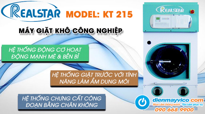 Mẫu máy giặt khô công nghiệp REALSTAR KT 215 15kg