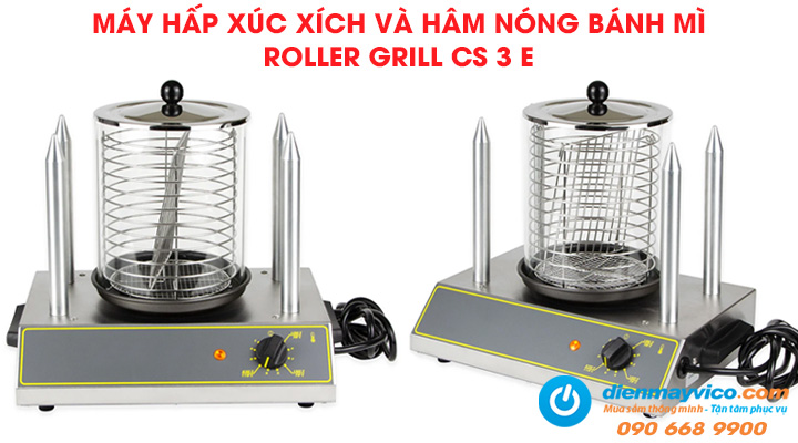 Mẫu máy hấp xúc xích và hâm nóng bánh mì Roller Grill CS 4 E