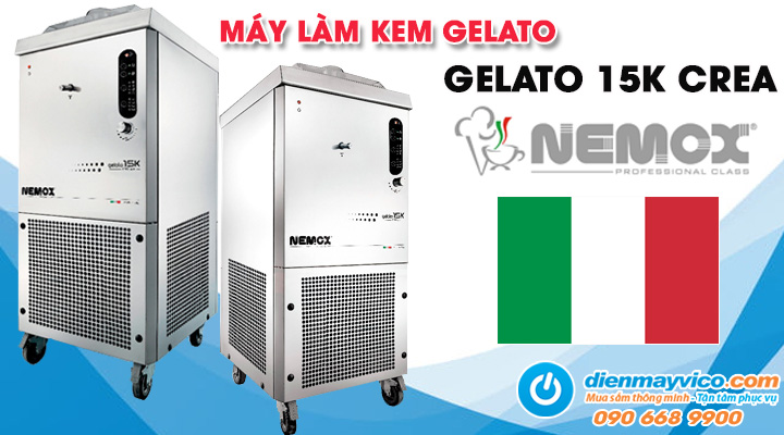 Mẫu máy làm kem gelato Nemox GELATO 15K CREA