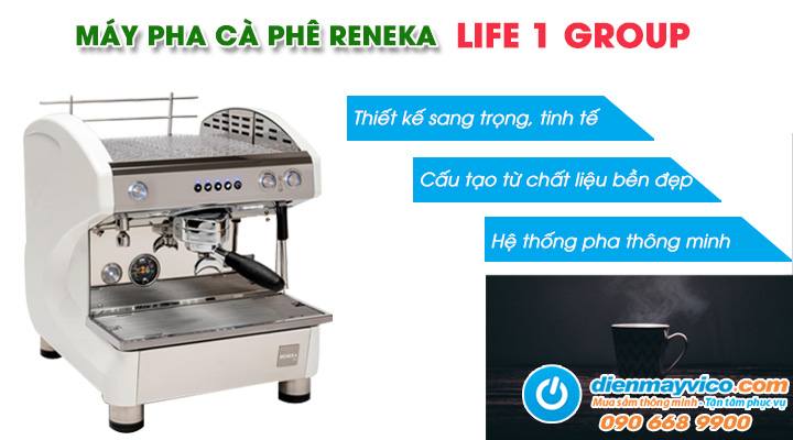 Mẫu máy pha cà phê Reneka LIFE 1 GROUP