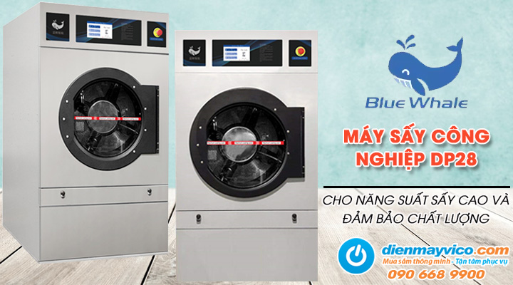 Mẫu máy sấy công nghiệp Blue Whale DP28 28kg