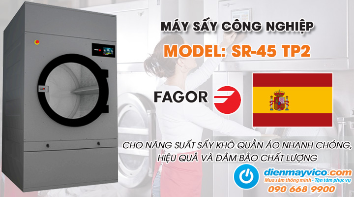 Mẫu máy sấy công nghiệp Fagor SR-45 TP2 45-50kg