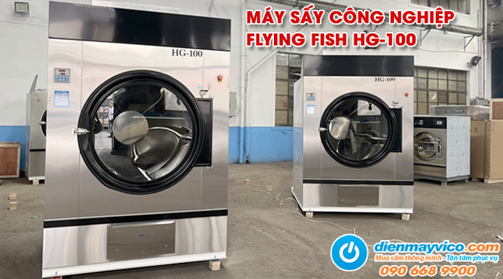 Mẫu máy sấy công nghiệp Flying Fish HG-100 100kg