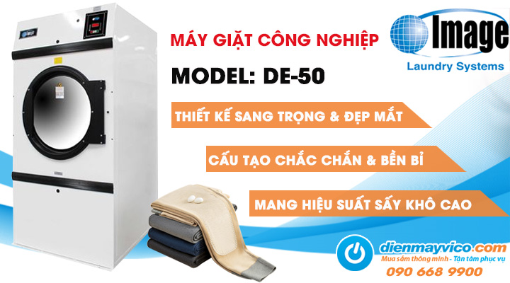Mẫu máy sấy công nghiệp Image DE-50 22.7kg