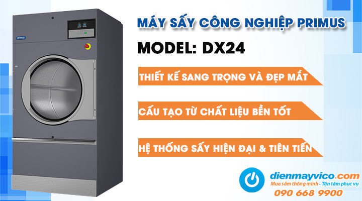 Mẫu máy sấy công nghiệp Primus DX24 24kg