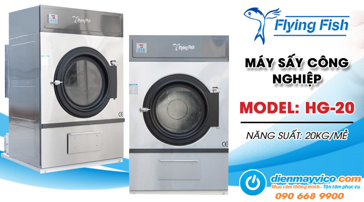 Mẫu máy sấy công nghiệp Flying Fish HG-20 20kg
